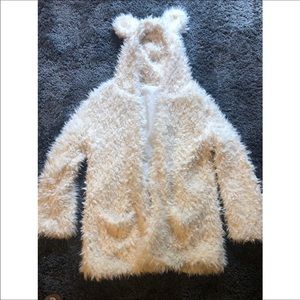 Furry animal ears hooded jacket